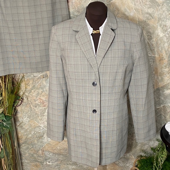 Karen Scott Dresses & Skirts - Karen Scott Glenn plaid blazer skirt suit set business executive professional